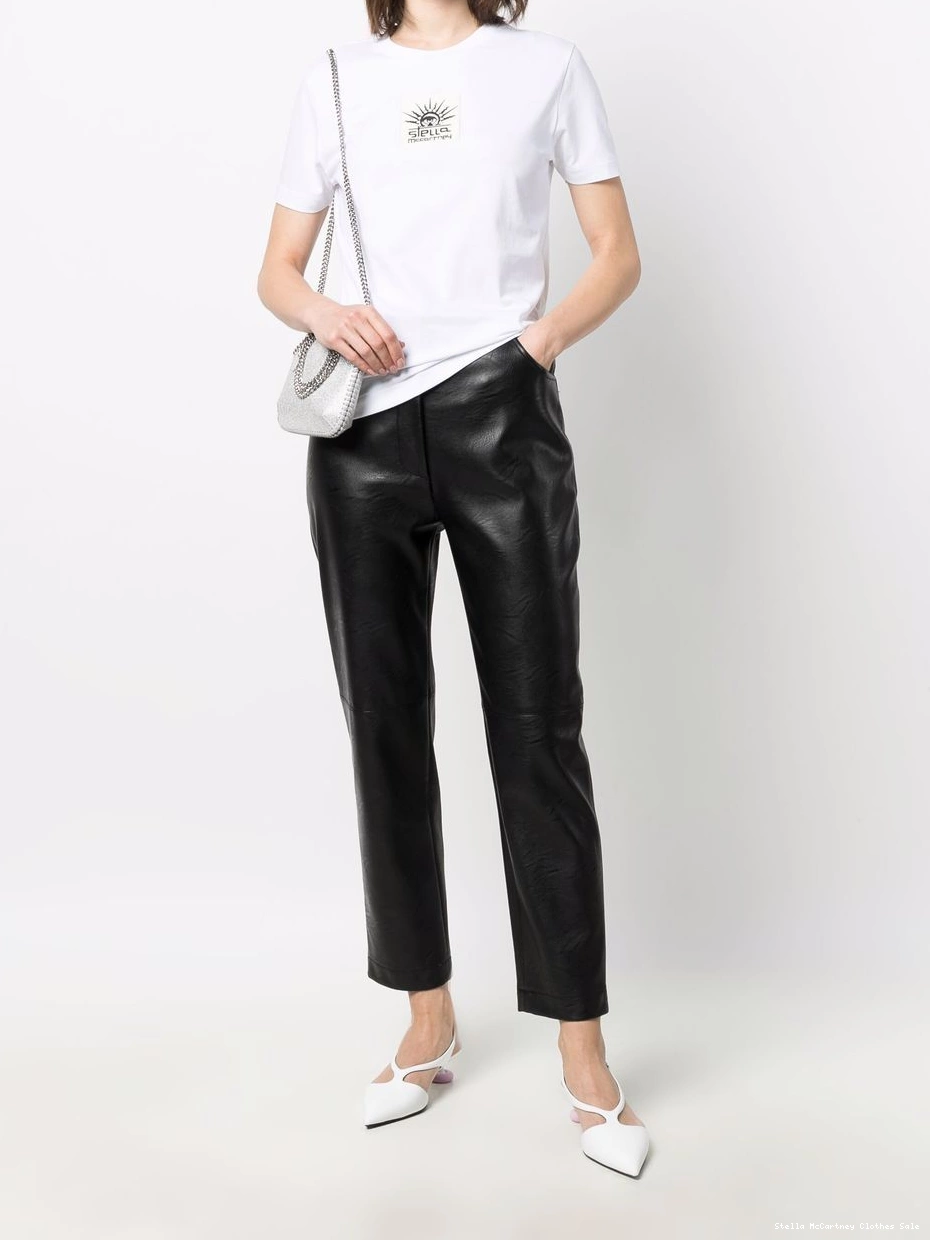 Cheap Women McCartney logo-patch cotton Stella T-shirt 0422